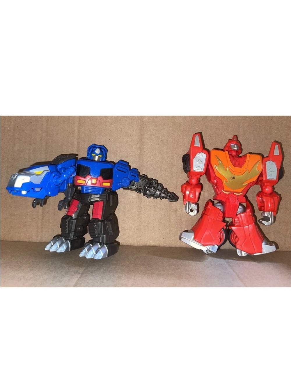 Lot Of 2 Hasbro TOMY Optimus Prime Dino Bot & Hot Rod Rodimus Transformers